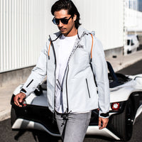 LIGHT GRAY - WINDBREAKER JACKET