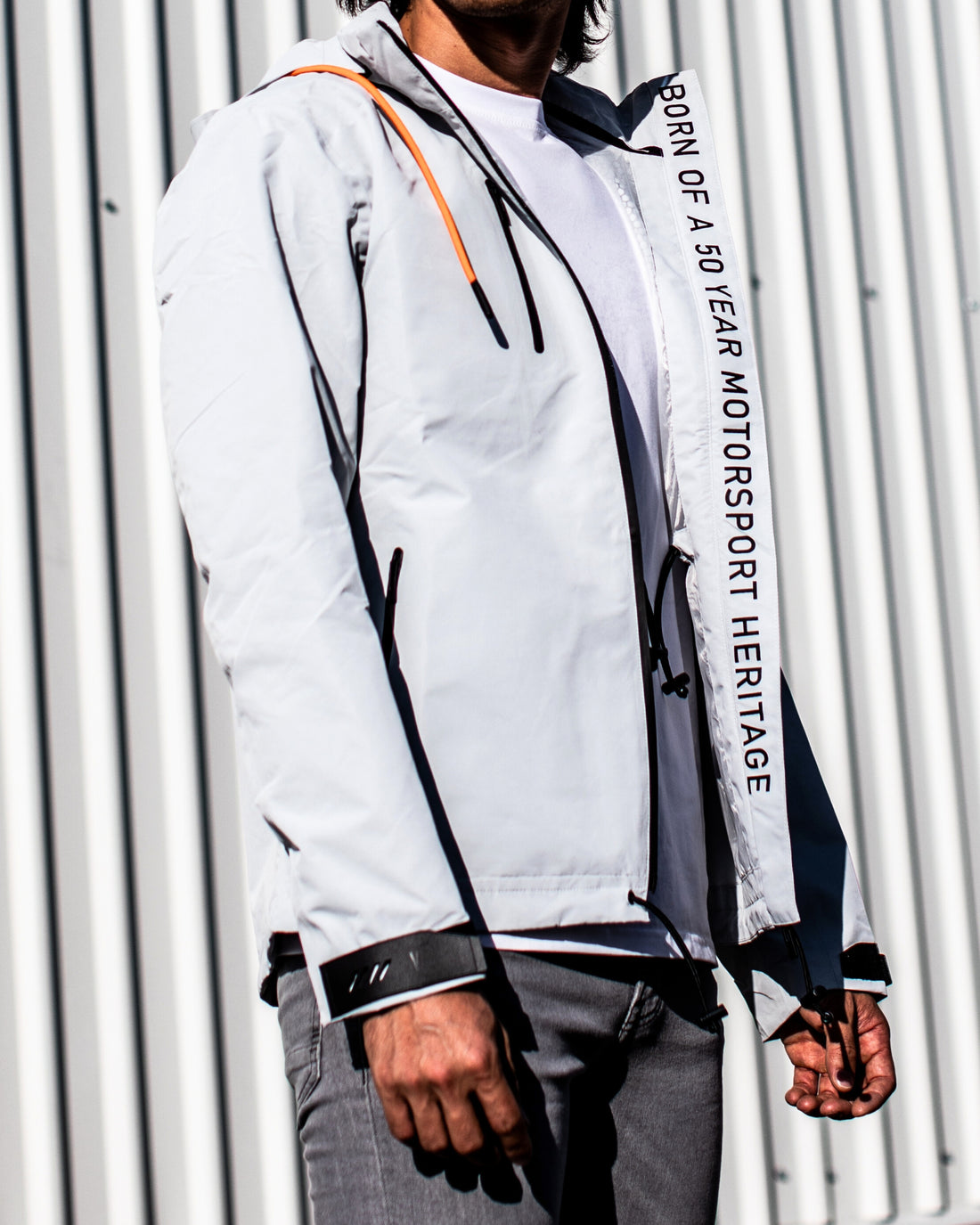 LIGHT GRAY - WINDBREAKER JACKET