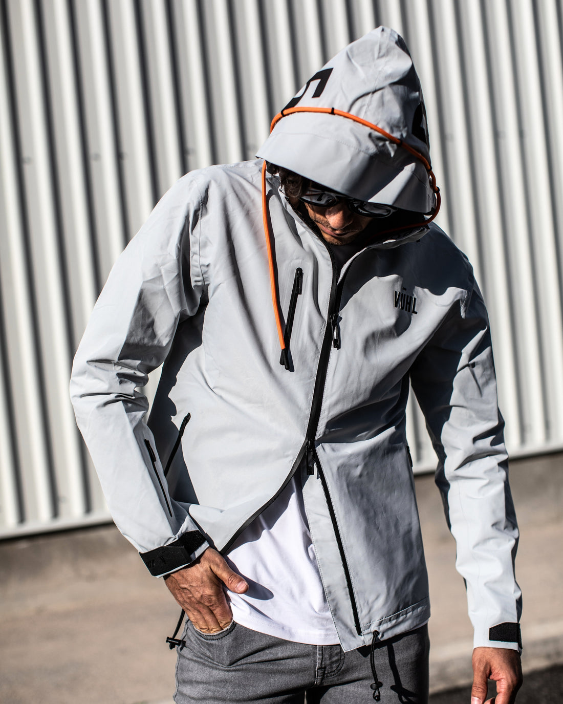 LIGHT GRAY - WINDBREAKER JACKET